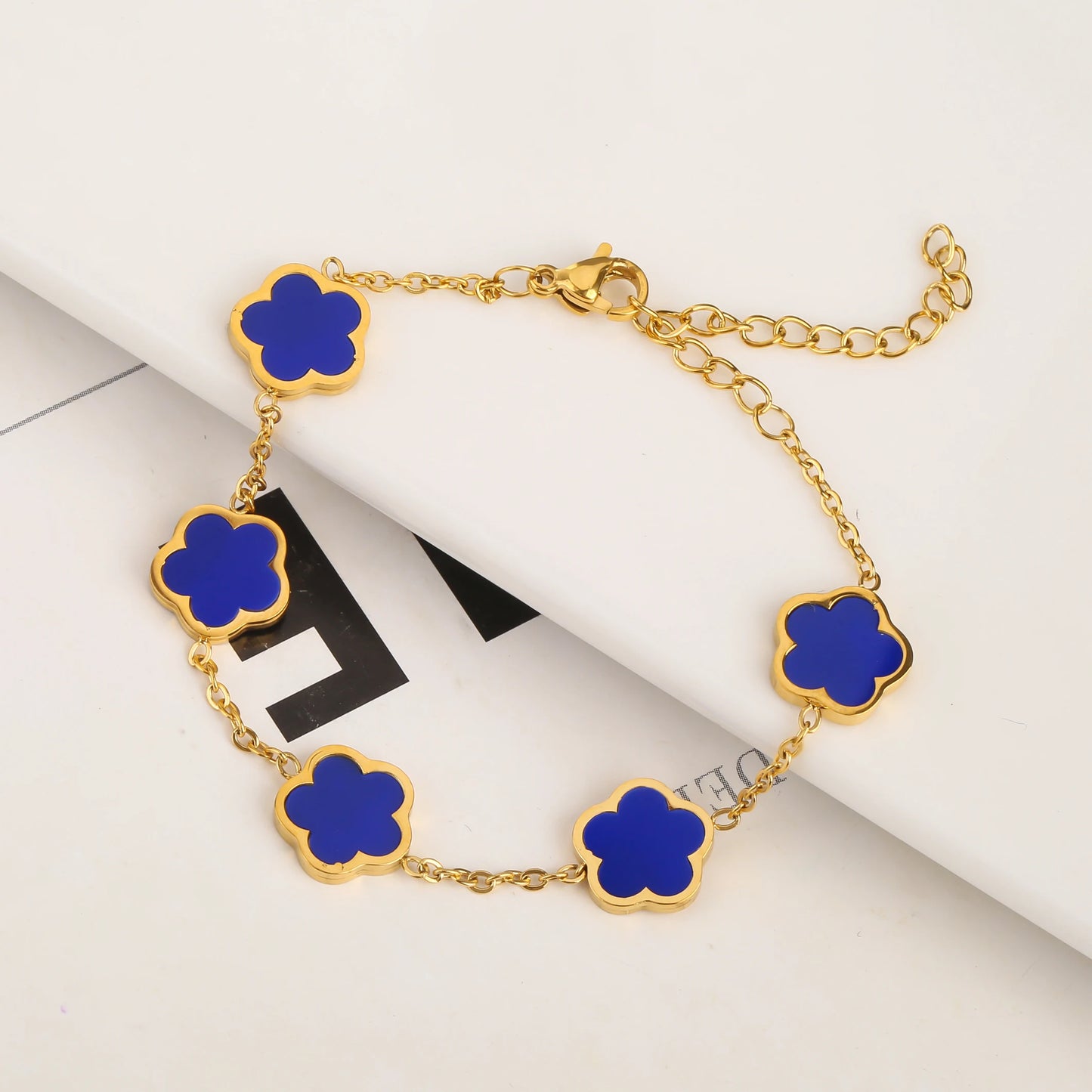 18K Gold Plated Five-Leaf Clover Bracelets