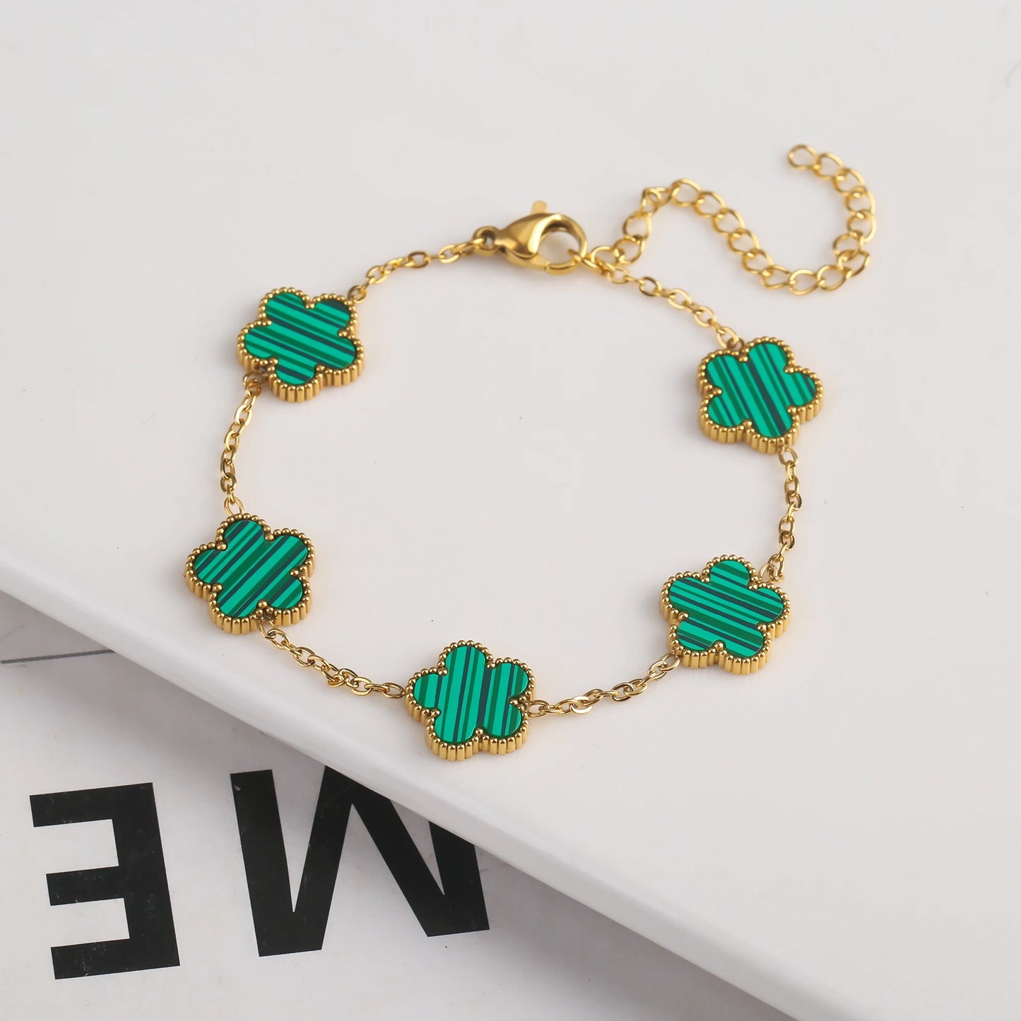 18K Gold Plated Five-Leaf Clover Bracelets