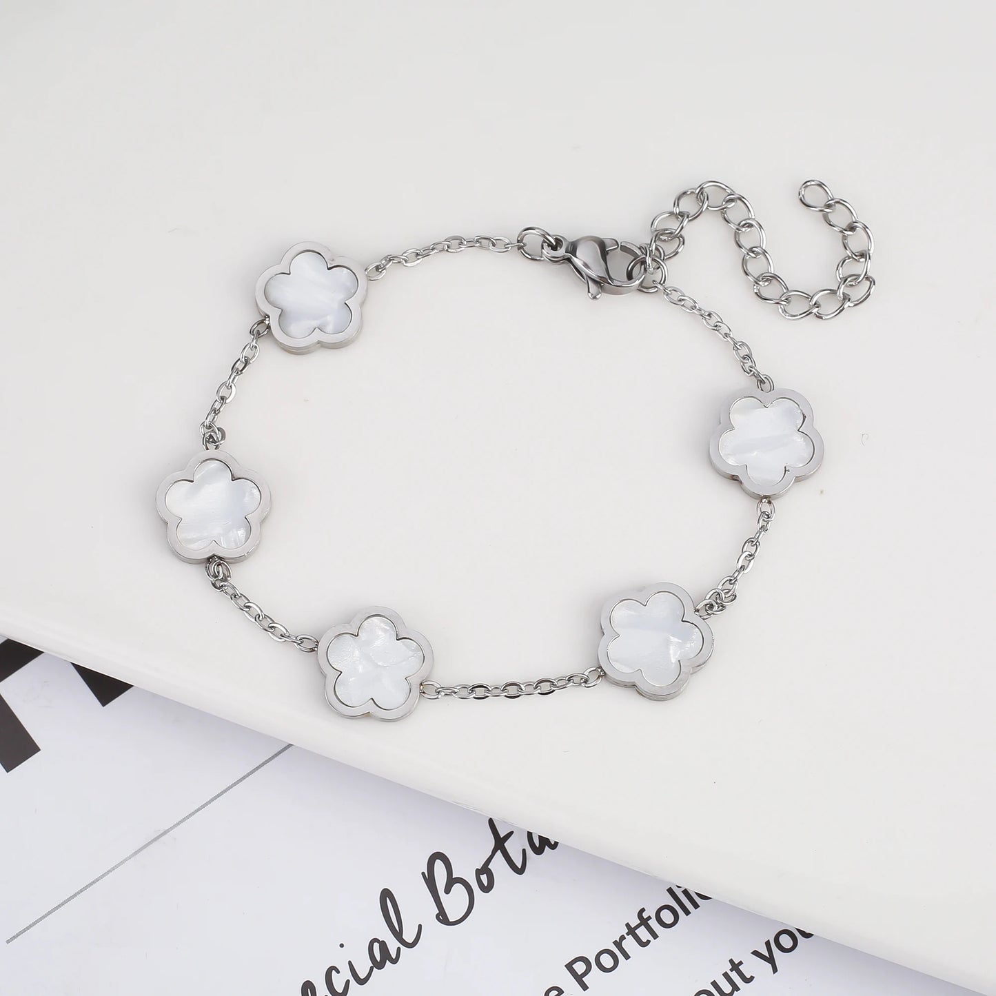 18K Gold Plated Five-Leaf Clover Bracelets