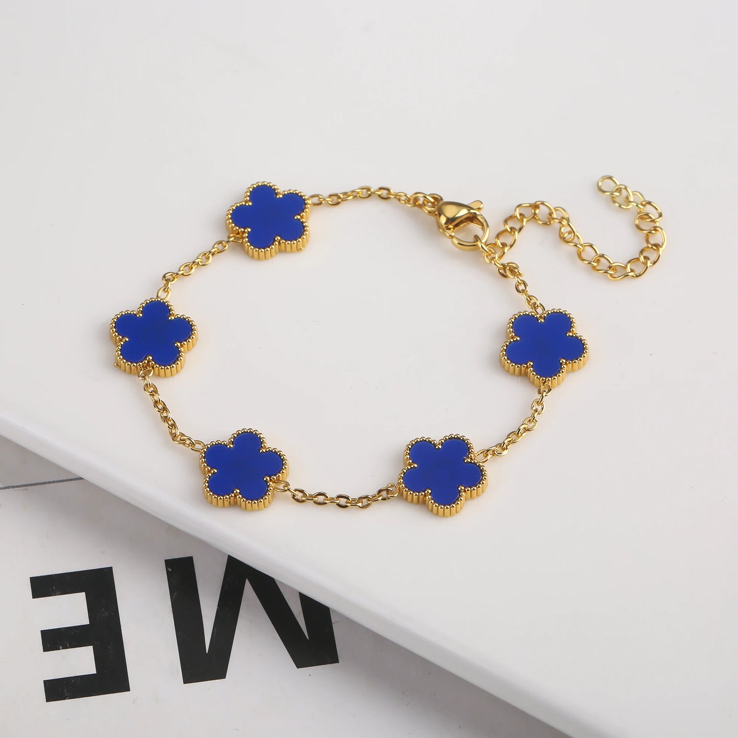 18K Gold Plated Five-Leaf Clover Bracelets