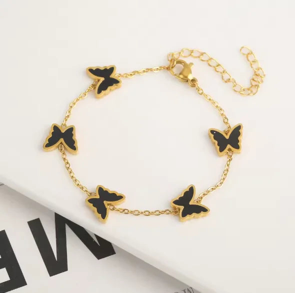 18K Gold Plated Five-Leaf Clover Bracelets