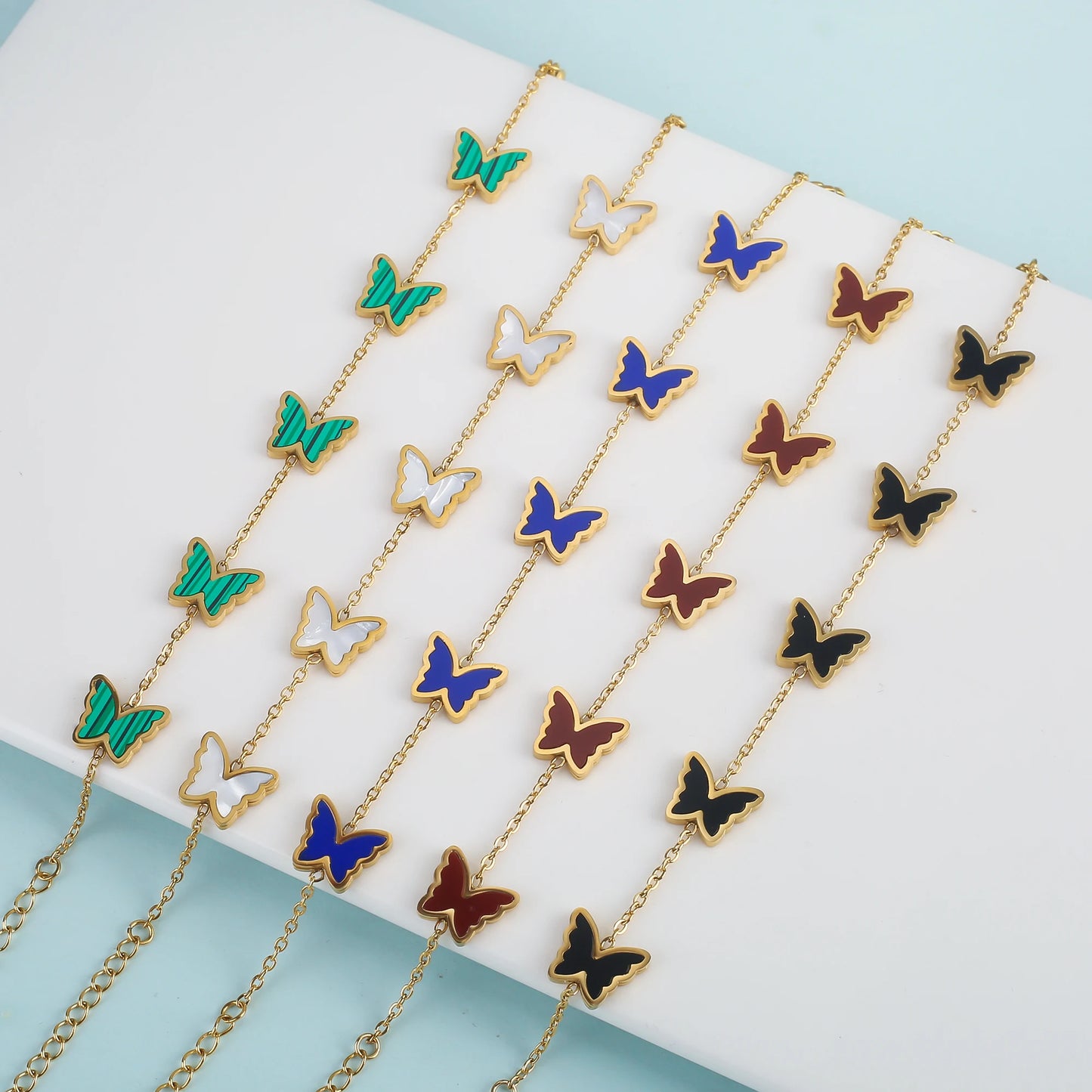 18K Gold Plated Five-Leaf Clover Bracelets