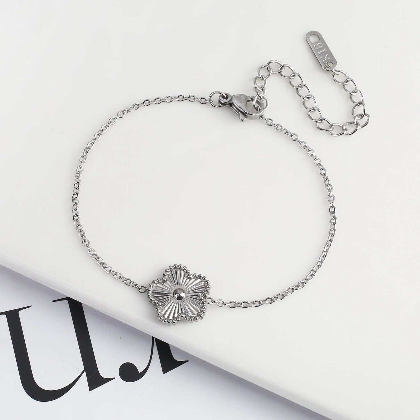 18K Gold Plated Five-Leaf Clover Bracelets