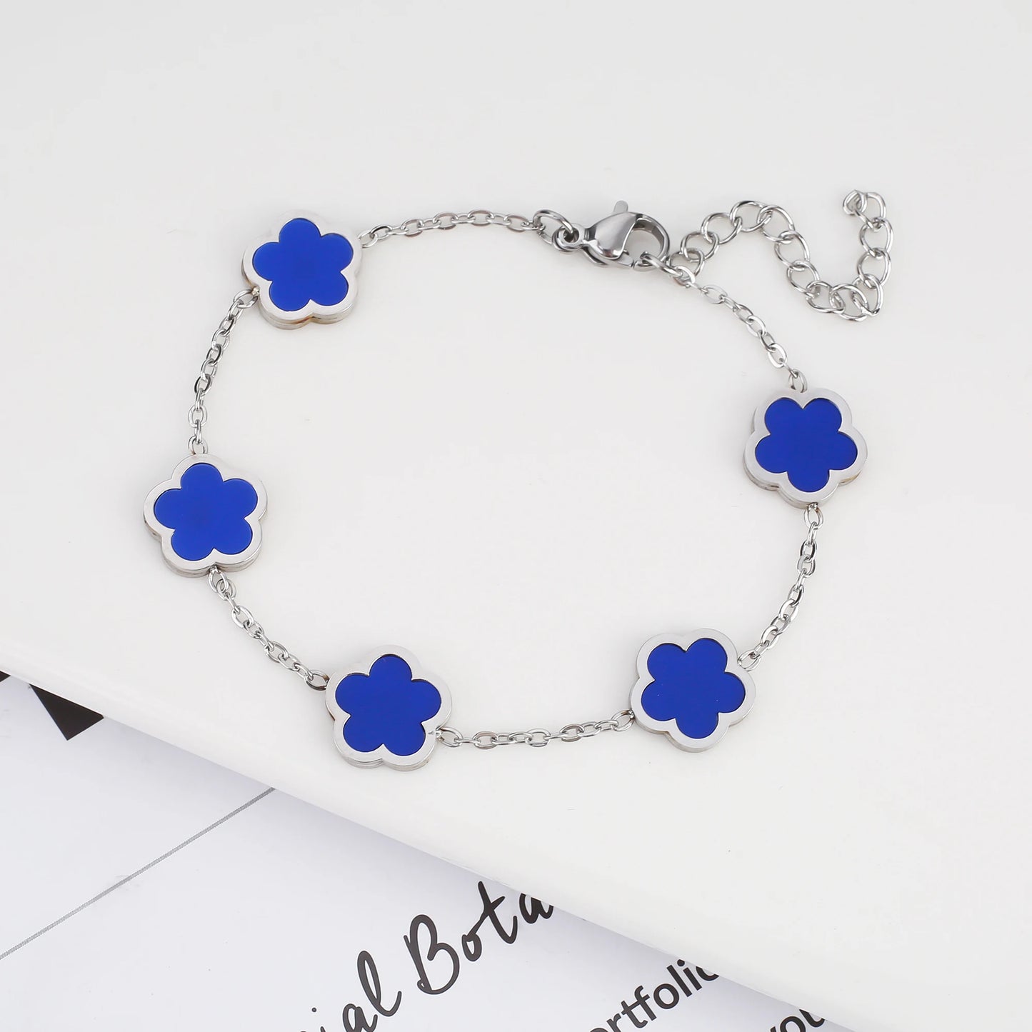 18K Gold Plated Five-Leaf Clover Bracelets
