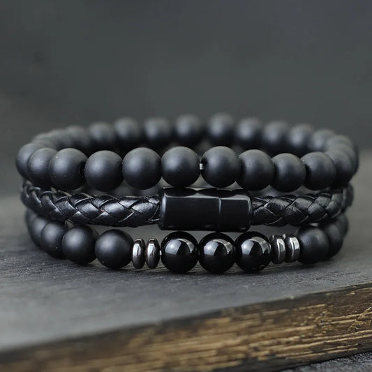 Men's Natural Beaded Bracelet