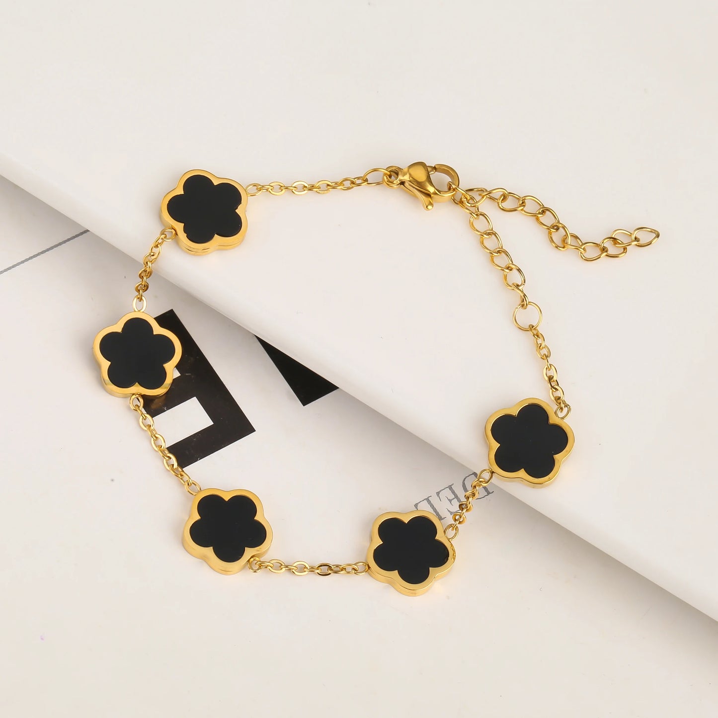 18K Gold Plated Five-Leaf Clover Bracelets