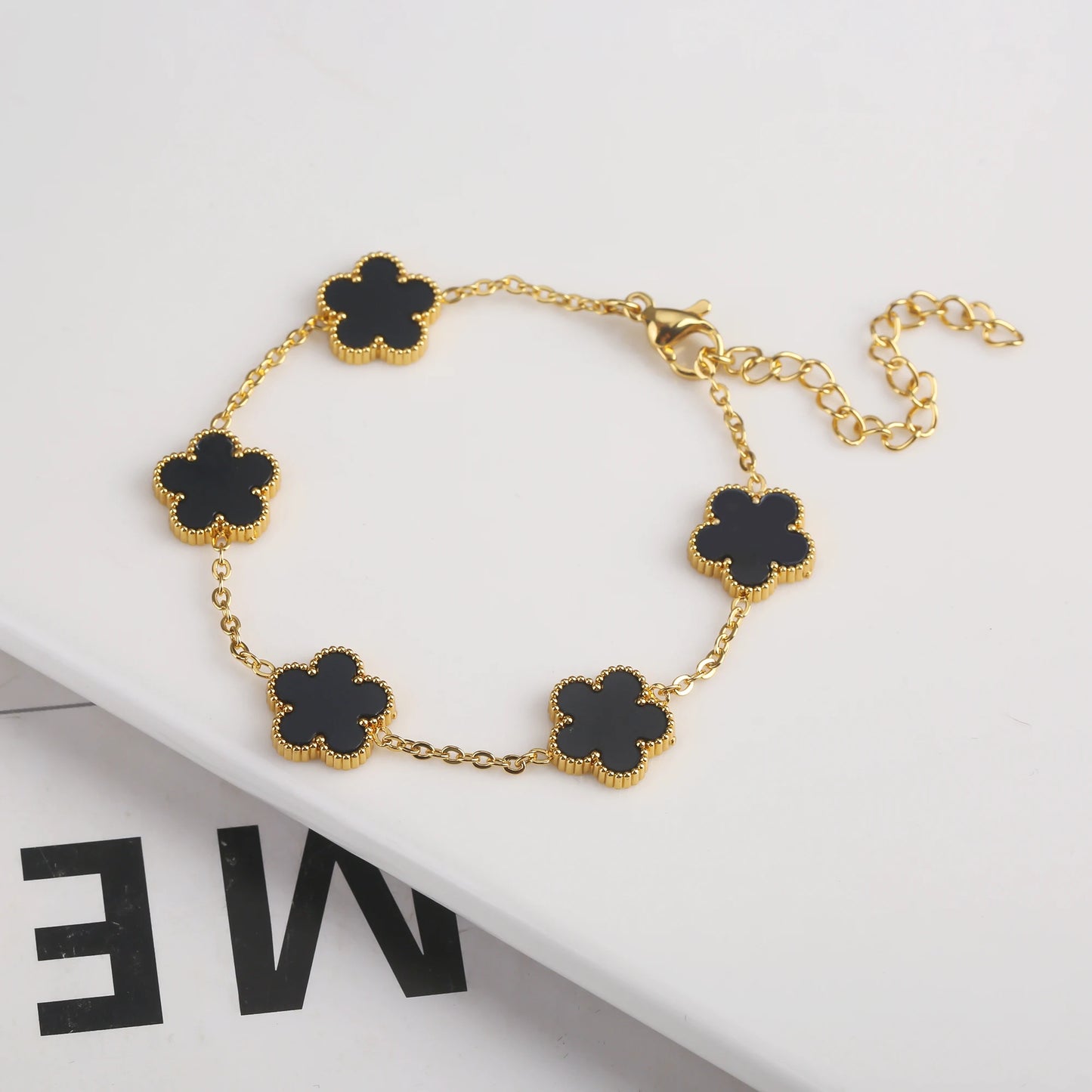 18K Gold Plated Five-Leaf Clover Bracelets