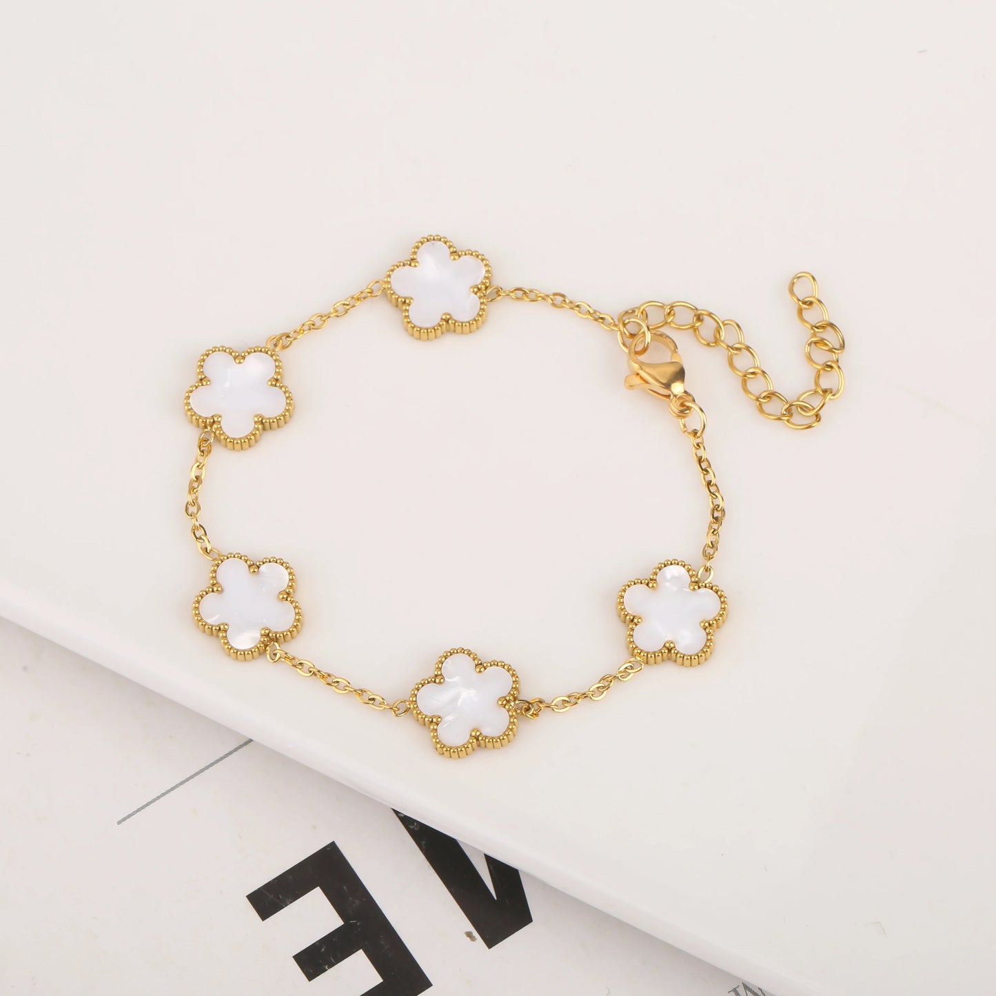 18K Gold Plated Five-Leaf Clover Bracelets