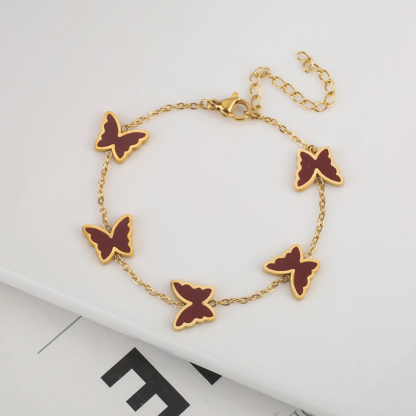 18K Gold Plated Five-Leaf Clover Bracelets