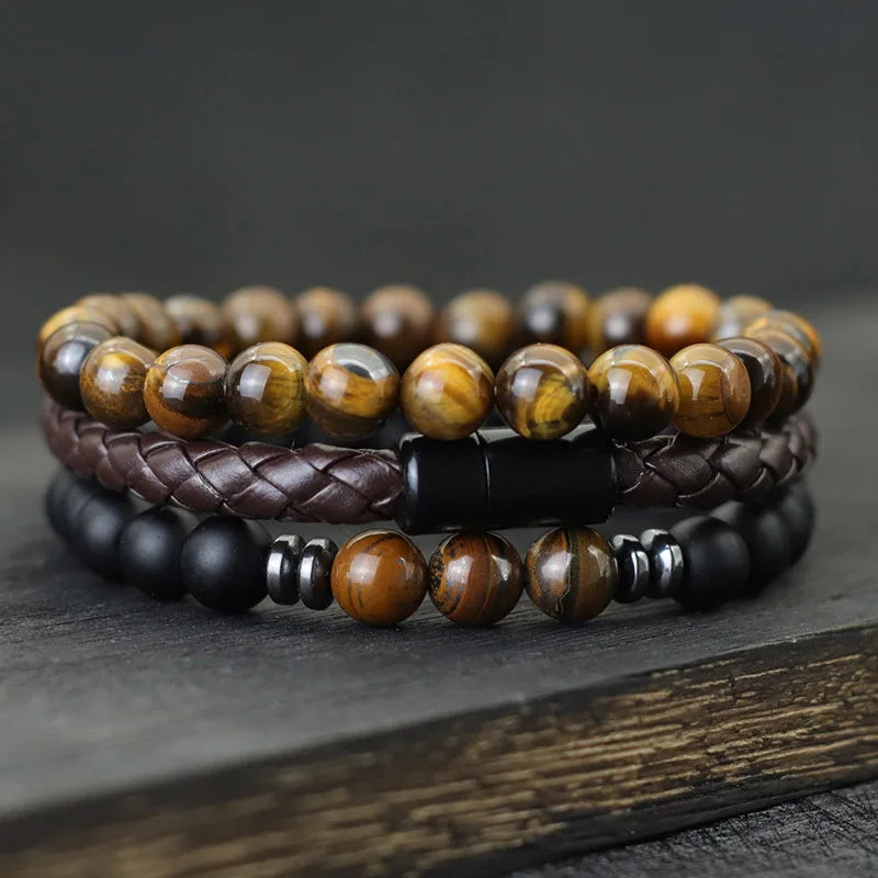 Men's Natural Beaded Bracelet