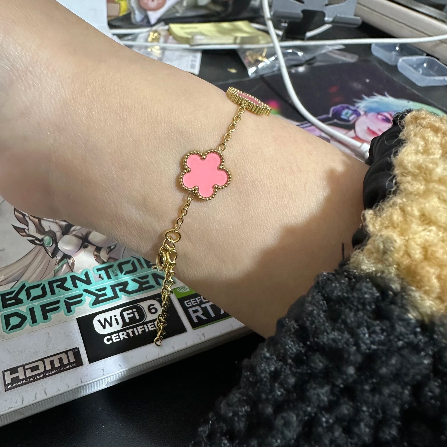 18K Gold Plated Five-Leaf Clover Bracelets