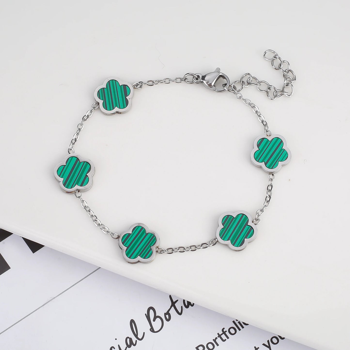 18K Gold Plated Five-Leaf Clover Bracelets