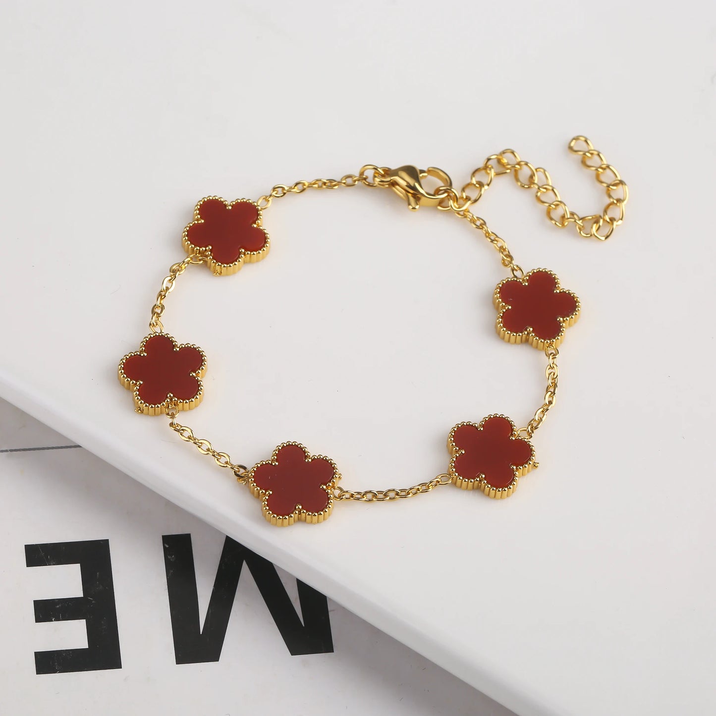 18K Gold Plated Five-Leaf Clover Bracelets