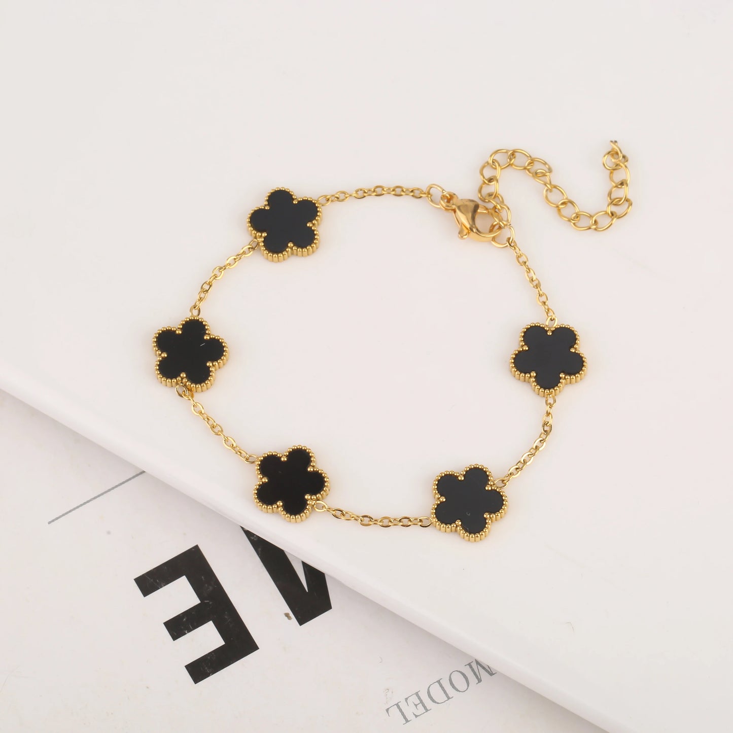 18K Gold Plated Five-Leaf Clover Bracelets