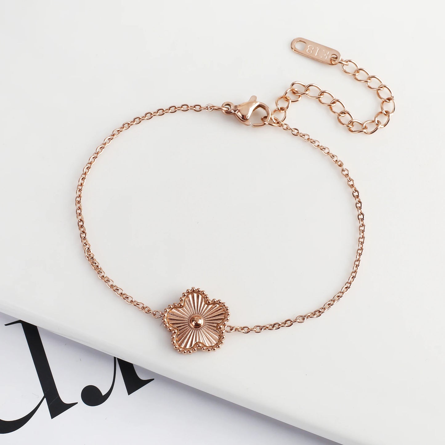 18K Gold Plated Five-Leaf Clover Bracelets