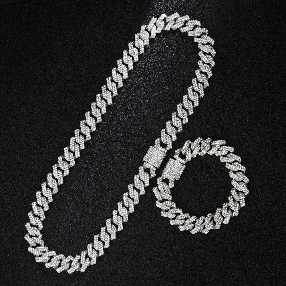 Gold/Silver Cuban Chain and Watch