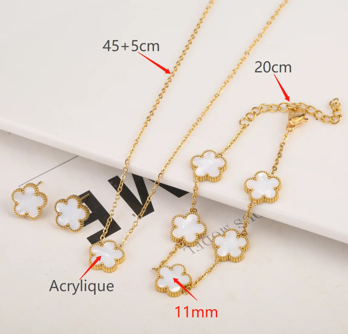 18K Gold Plated Five-Leaf Clover Bracelets