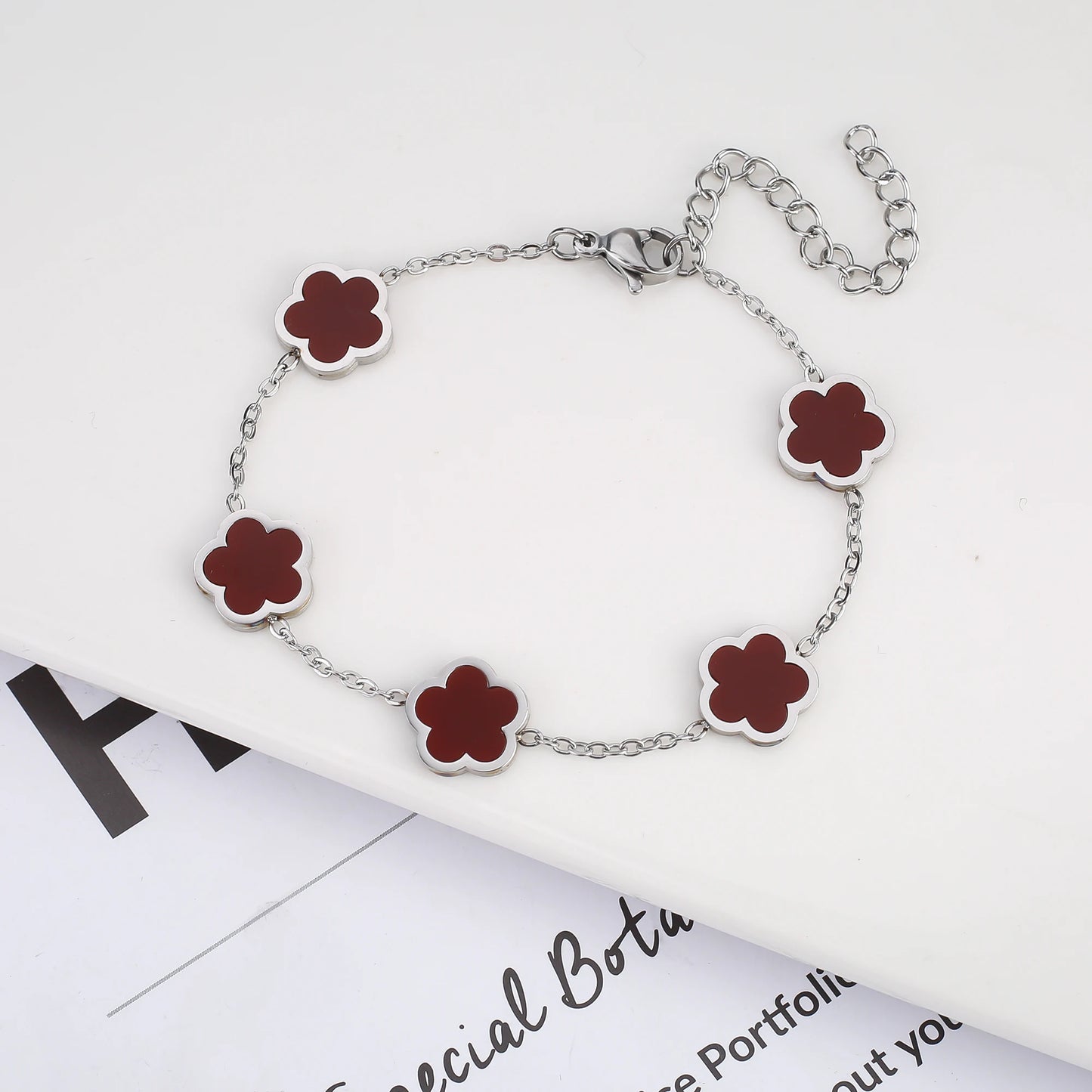 18K Gold Plated Five-Leaf Clover Bracelets