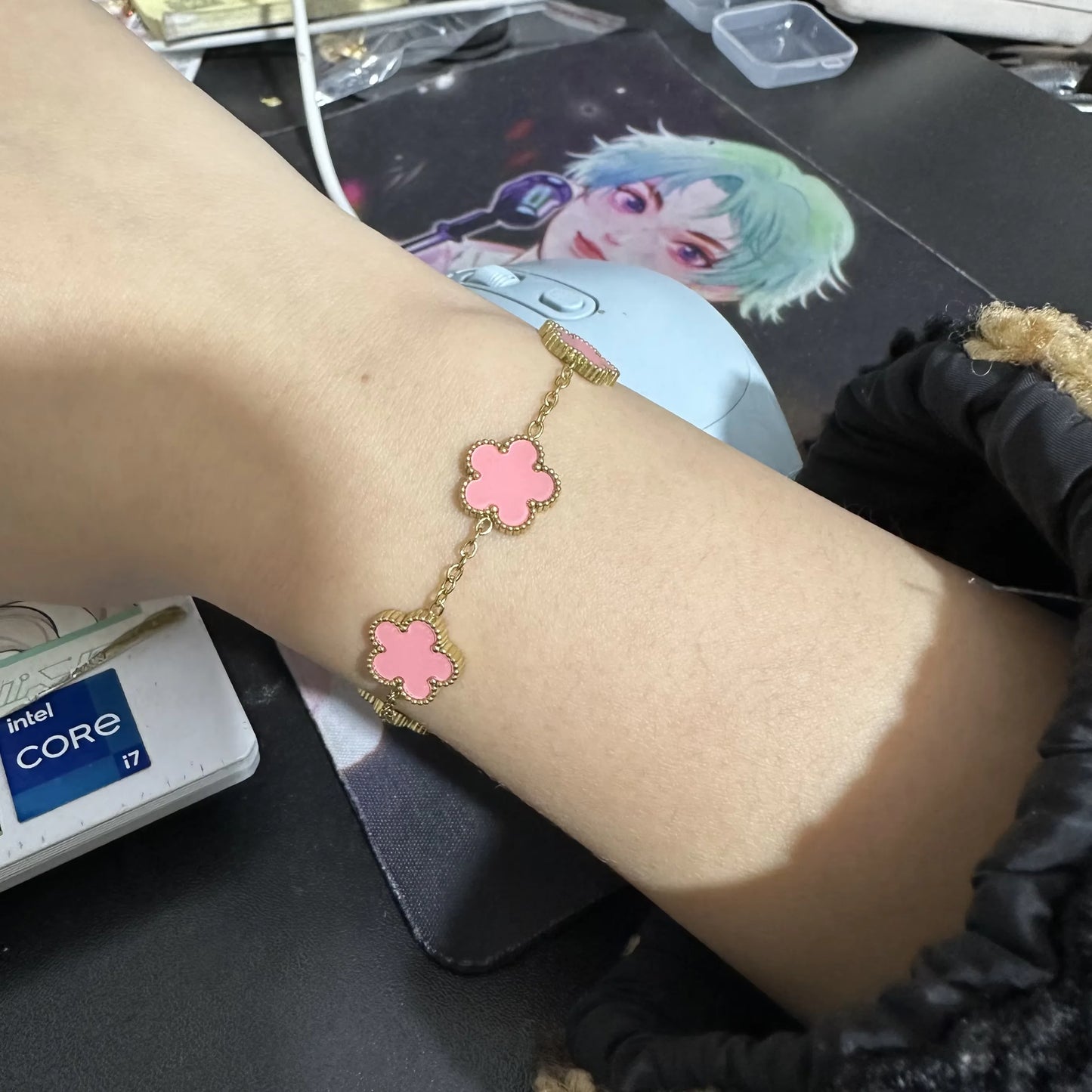 18K Gold Plated Five-Leaf Clover Bracelets