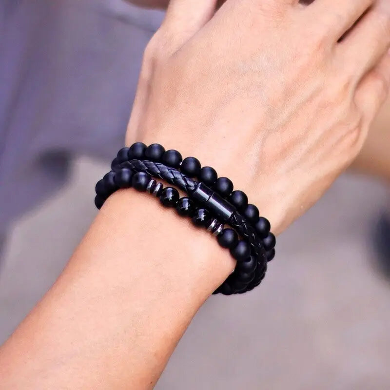 Men's Natural Beaded Bracelet