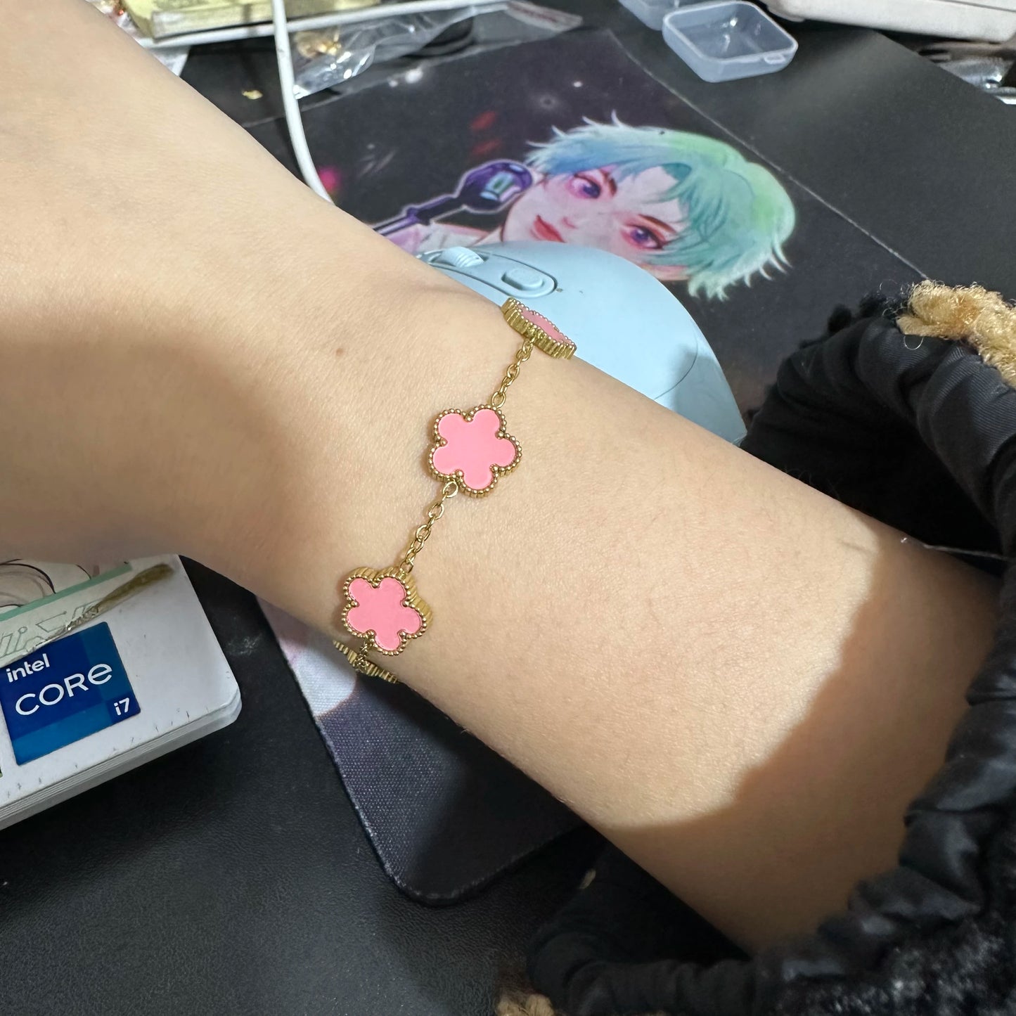 18K Gold Plated Five-Leaf Clover Bracelets