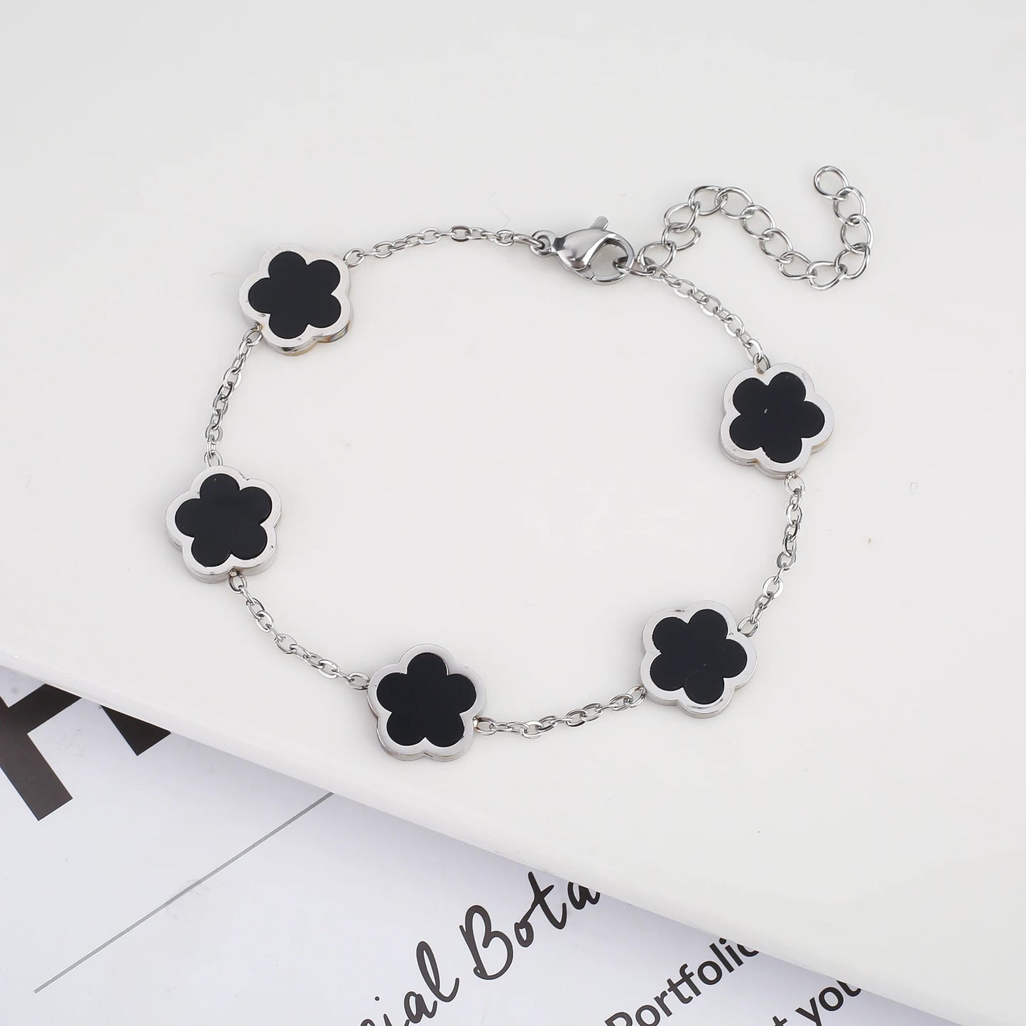 18K Gold Plated Five-Leaf Clover Bracelets